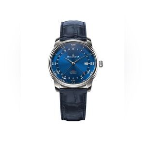 * SOLD * Automatic Oceaneva Men's OceanTrek GMT BLUE 200m Leather Men’s …